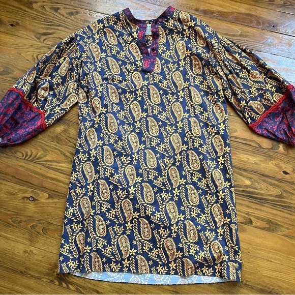 Anthropologie Sachin & Babi Boho Celestine Floral Oversized Tunic Dress XS - Picture 2 of 15